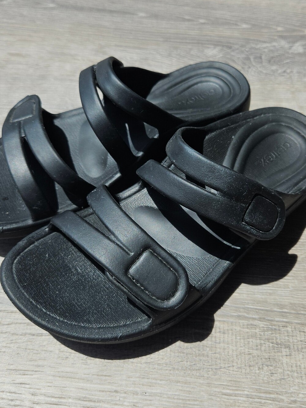 Aetrex Janey Sport Slide Sandal, NWT, Size 6, Black Color